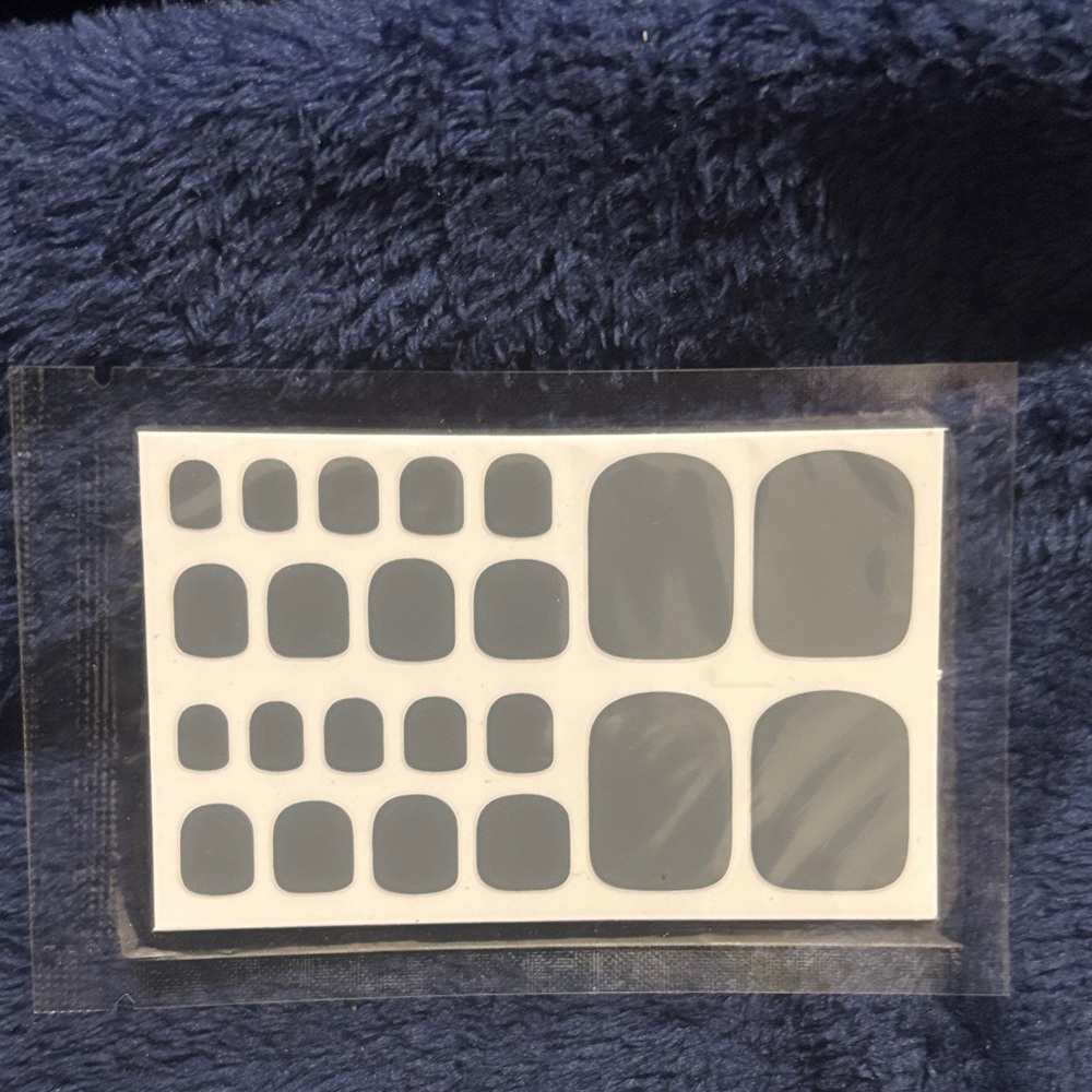 ⭐️ 5/$15 Dark Gray Toenail Wraps Set